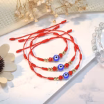 Pulsera Ajustable de Hilo Rojo con Ojo Turco – Buena Suerte Mom & Me - Imagen 3