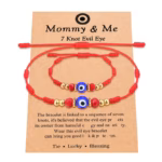 Pulsera Ajustable de Hilo Rojo con Ojo Turco – Buena Suerte Mom & Me - Imagen 2