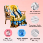 Manta Virgen María de Oración – Flannel Ultra Suave 280GSM - Imagen 4