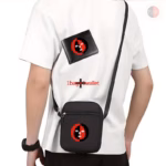 Set de Bolso Cruzado Eleguá Orisha con Cartera – Tela Oxford - Imagen 2