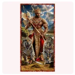 Poster de Changó | Imagen Espiritual de Fuerza, Justicia y Protección para Misa o Altar