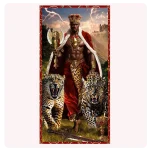 Poster de Changó Rey | Imagen Espiritual de Poder, Justicia y Protección para Misa o Altar