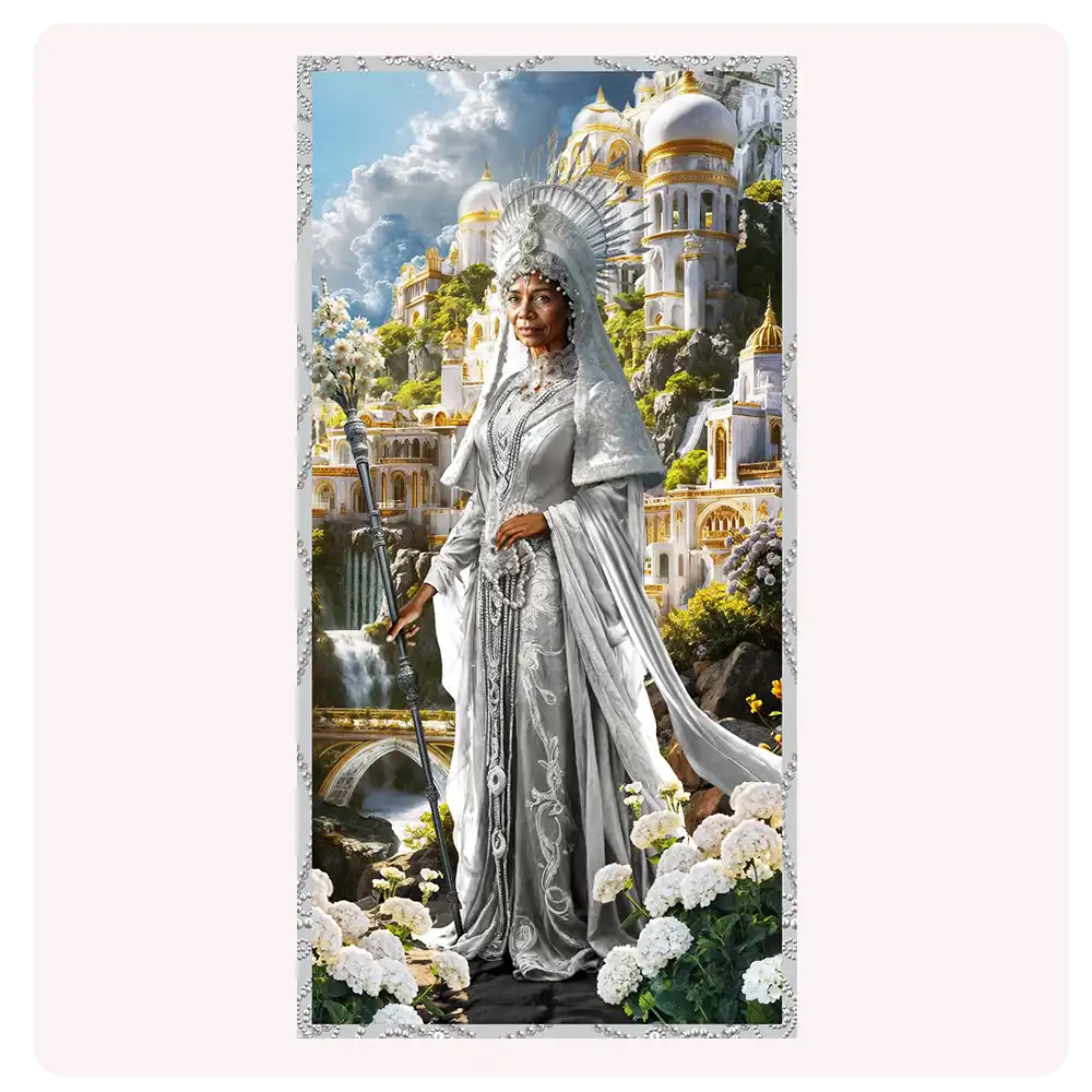 botanica_marisol_77 Poster de Obatalá Madre Blanca | Imagen Espiritual de Pureza, Paz y Protección para Misa o Altar - Imagen 1