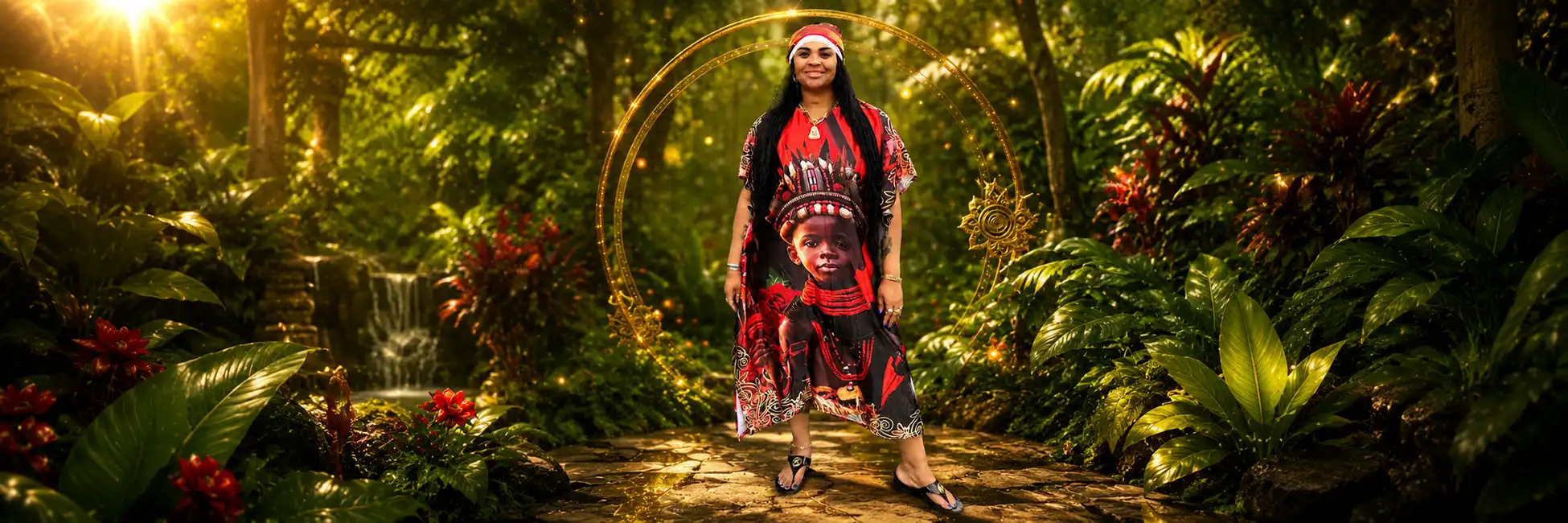 Vestido de Eleguá Elewá talla única en satín