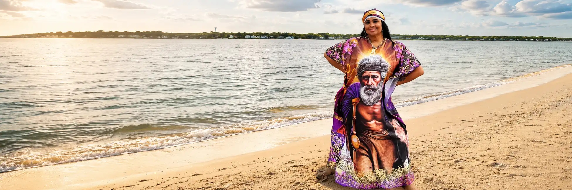 Vestido de San Lázaro Babalú Ayé talla única en satín