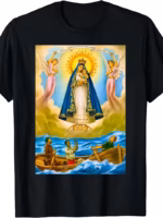 T-Shirt Virgen de la Caridad del Cobre y Oshún – Camiseta Unisex 100% Algodón