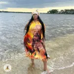 Vestido de Oshún – Talla Única en Satín - Imagen 3