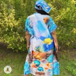 Vestido de Yemayá – Talla Única en Satín - Imagen 2