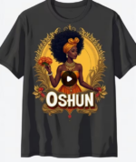 T-Shirt Oshún African Goddess – Camiseta Yoruba Cultural con Diseño Sagrado
