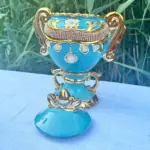 Sopera de Yemayá Azul con Detalles Dorados – Recipiente Decorativo y Espiritual Yoruba - Imagen 3