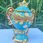 Sopera de Yemayá Azul con Detalles Dorados – Recipiente Decorativo y Espiritual Yoruba - Imagen 2