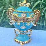 Sopera de Yemayá Azul con Detalles Dorados – Recipiente Decorativo y Espiritual Yoruba
