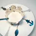 Corona de Yemayá Plateada con Detalles Azules - Imagen 4