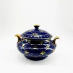 Sopera Pequeña de Orula / Ibeyis Azul con Dorado - Imagen 3