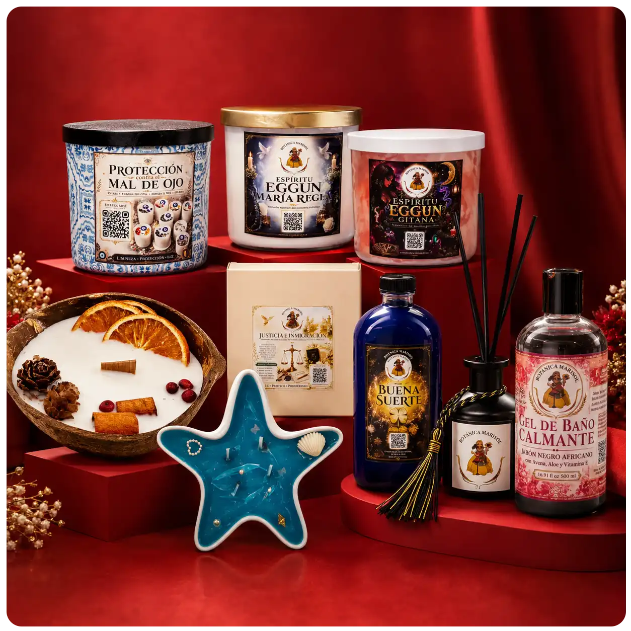 Colección de productos espirituales Botánica Marisol