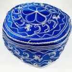 Gorro de Yemayá Azul con Bordado Blanco - Imagen 2