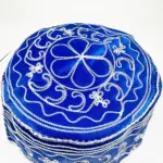 Gorro de Yemayá Azul con Bordado Blanco - Imagen 3