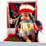 Muñeco Indio con Accesorios – Representación Espiritual de Protección, Guía y Sabiduría Ancestral